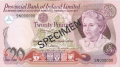 Provincial Bank Of Ireland Ltd 20 Pounds,  1. 3.1981